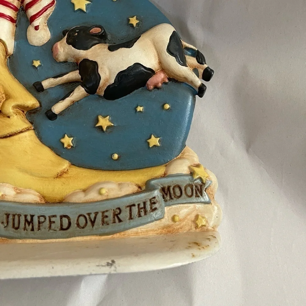 Cast Iron Doorstop The Cow Jumped Over The Moon Midwest Importers Nursery Rhyme